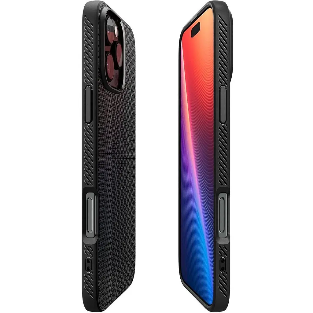 Оригинальный противоударный чехол Spigen Liquid Air Armor для Iphone 16 Pro Max (6.9") Matte Black ACS07988 - фото 8
