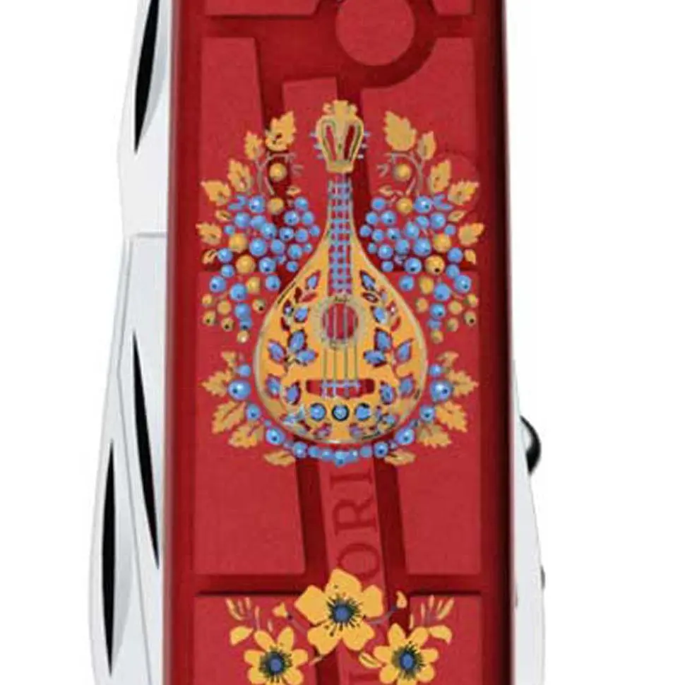 Ніж Victorinox Climber Ukraine 91мм 14функ черв прозор Українські мотиви - фото 4
