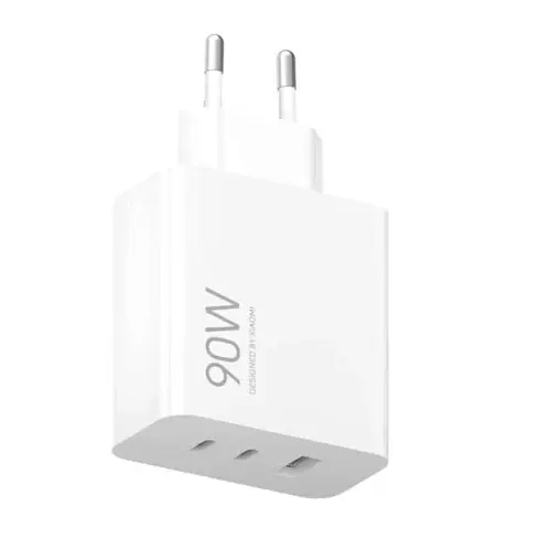 Мережевий зарядний пристрій, White, 90 Вт, 2xTypeC/USB Xiaomi teh0033873