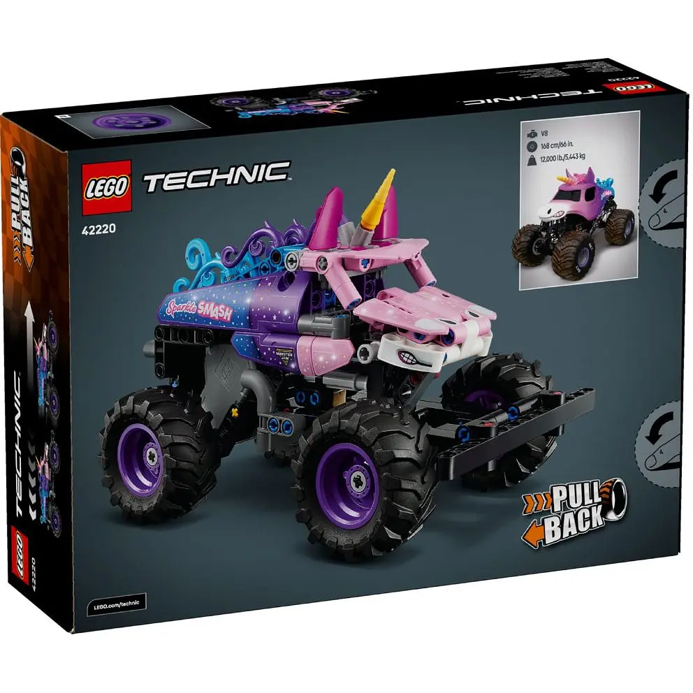 Конструктор LEGO Technic Monster Jam Sparkle Smash с функцией Pull-Back 343 детали (42220) - фото 7