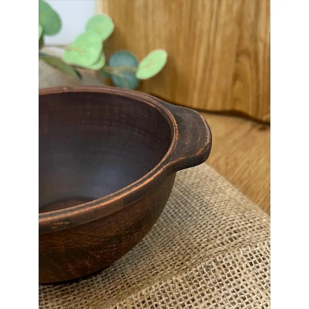 Бульйонниця керамічна (глиняна) Гладка 600 мл - фото 6