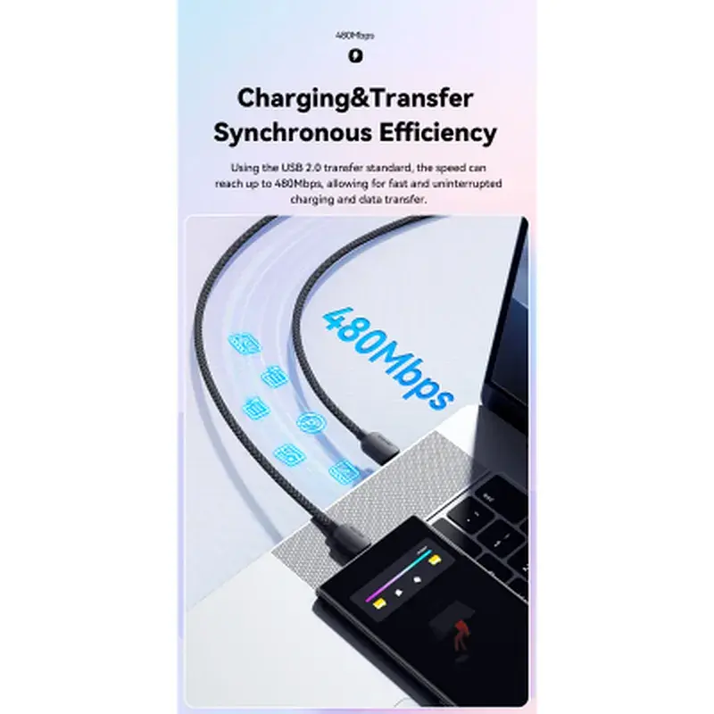 Дата кабель USB-C to USB-C 2.0m 100W black Essager (EXCTT1-WLA01-P) - фото 7