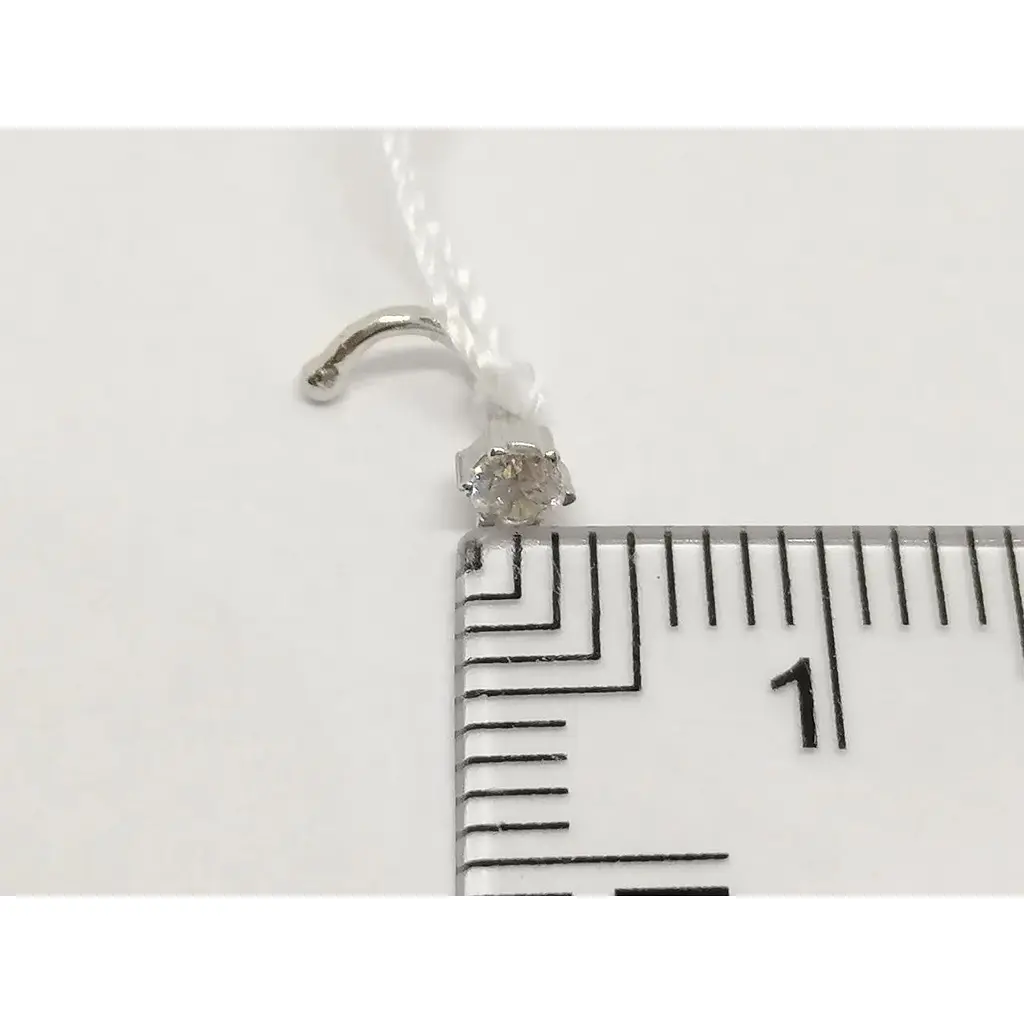 Золотая серьга-пирсинг Favoritum в нос с фианитом. 311141_Б - фото 3