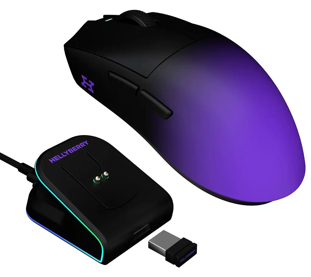Миша HATOR Hellyberry HM47 PRO wireless Black Violet Gradient (HM47PRO_black_violet) - фото 8