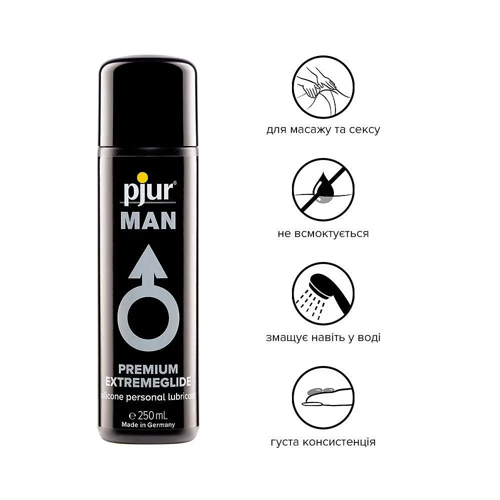 Густий силіконовий лубрикант Pjur MAN Premium Extremeglide із тривалим ефектом, економна, 250 мл - фото 2