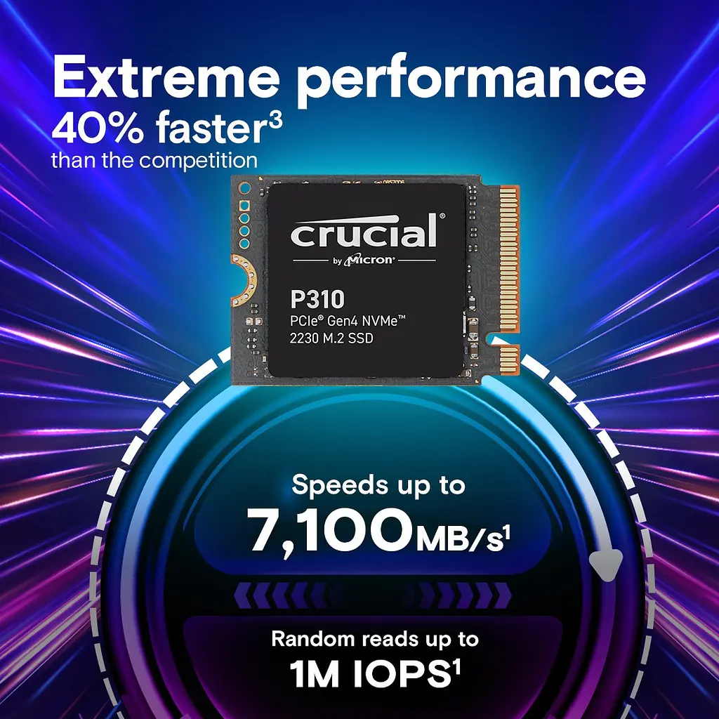 Диск внутренний SSD NVMe 2230 - Crucial P310 1 TB (CT1000P310SSD2) - фото 5