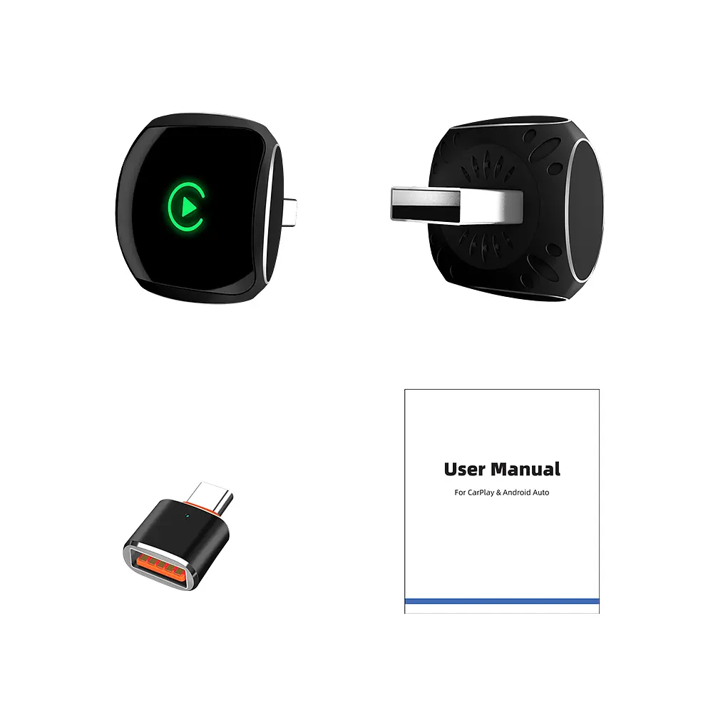 Бездротовий USB адаптер CarAIBOX EC15-WH 2в1 для Apple CarPlay та Android Auto - фото 10