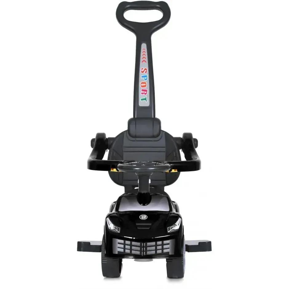 Дитяча каталка-толокар Bambi Racer M 5728L-2 з батьківською ручкою чорний - фото 5