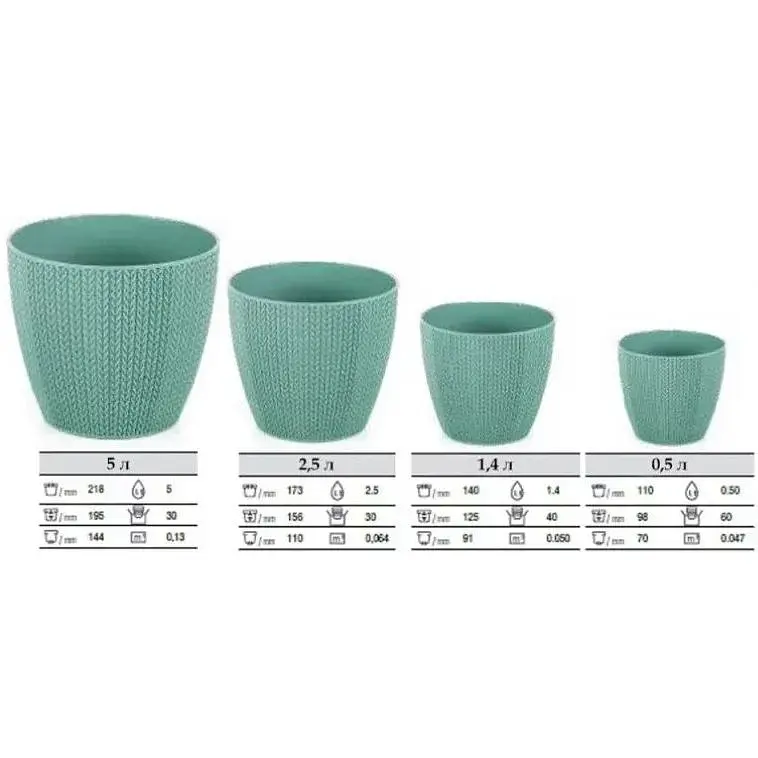 Вазон SUMELA №2 1.4l 140X140X125mm мокко - фото 3