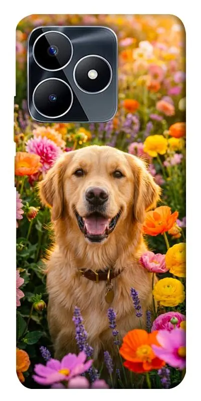 TPU чохол Demsky Flowery labrador для Realme C53
