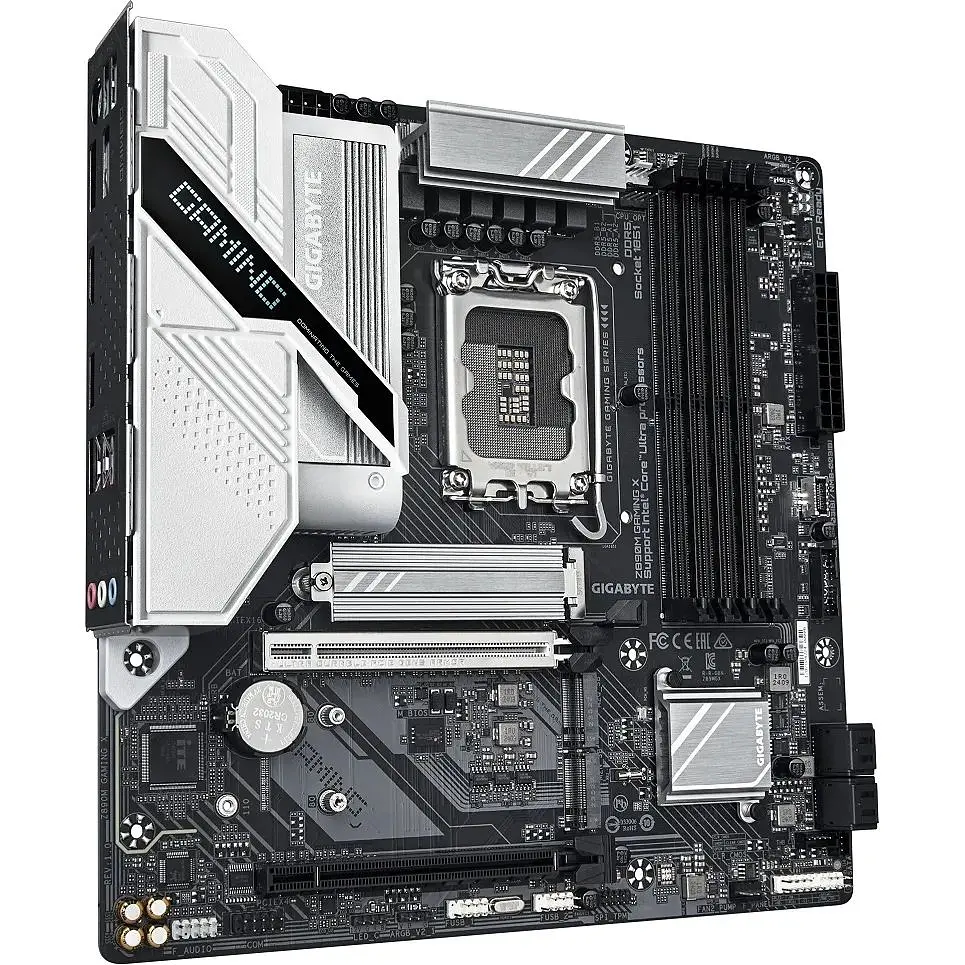 Материнська плата Gigabyte LGA1851, Z890M Gaming X, Z890, 4xDDR5, 1xPCI-E 5.0 x16, 1xPCI-E 4.0 x16, 4xSATA3, 3xM.2, Realtek 7.1, Realtek 2.5GbE, HDMI/2xDP, MicroATX - фото 3