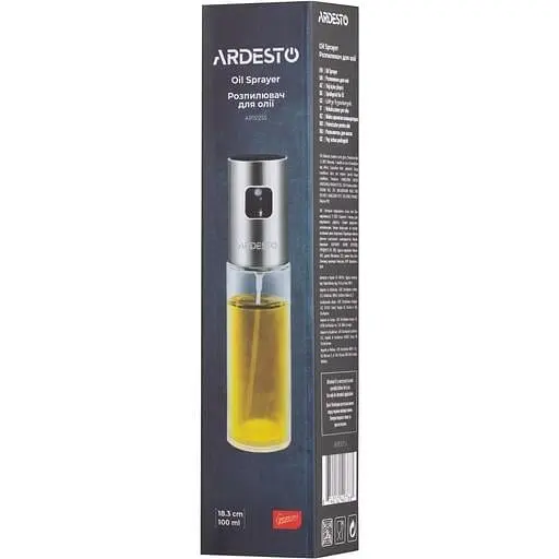 Розпилювач для олії та оцту Ardesto Gemini, скло, нержавіюча сталь, пластик, 100 мл (AR1512SS) - фото 5