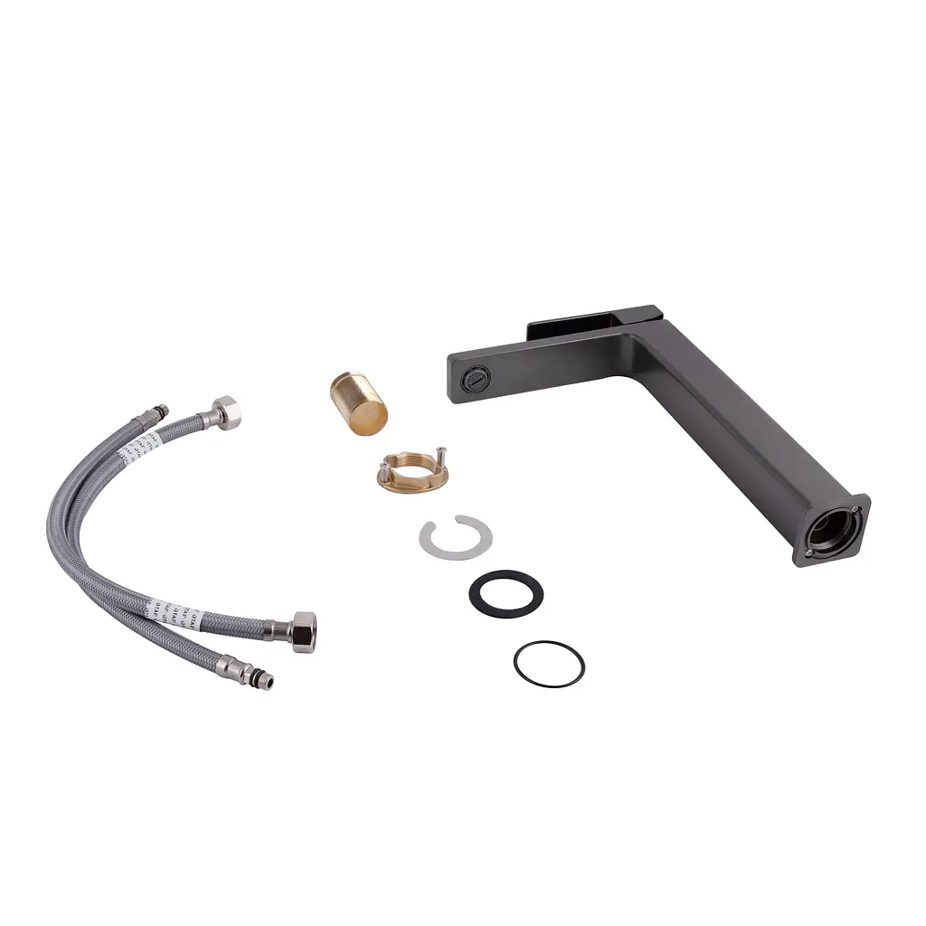 Змішувач для раковини Qtap Gemini високий QTGEM269GMB45680 Gunmetal Black PVD - фото 4