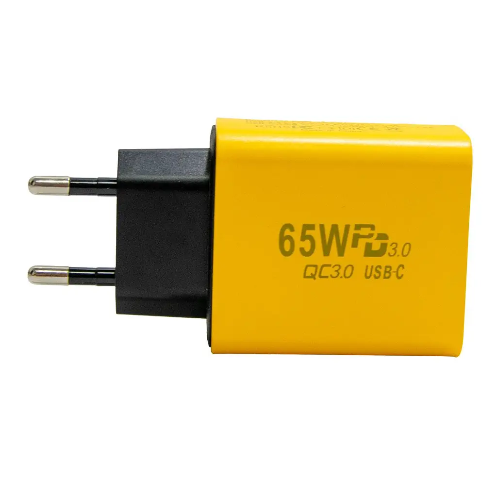 Адаптер для зарядки телефону AR-PD05, жовтий, 65W Fast Charger, з USB та 2 Type-C - фото 6
