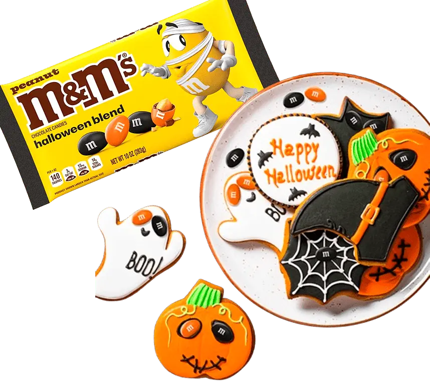 Драже M&M's Peanut Milk Chocolate Halloween Candy 283г - фото 4