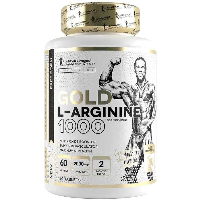 Амінокислота Kevin Levrone Gold Line Gold L-Arginine 1000, 120 таблеток