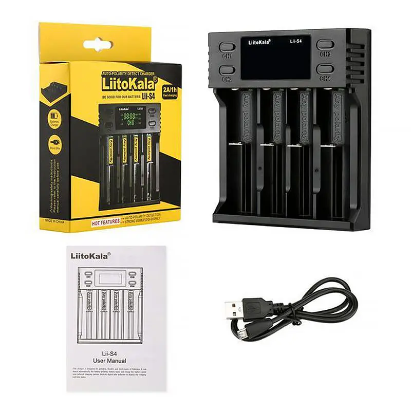 Зарядний пристрій LiitoKala Lii-S4, 4x(Lion/LiFePO4/NiMH/NiCd), Auto Polarity, Display - фото 9