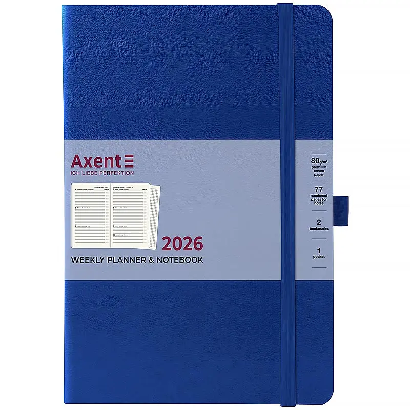 Щотижневик Axent 2026 Grand Strong 195х255 мм синій (8530-26-02-A) - фото 2