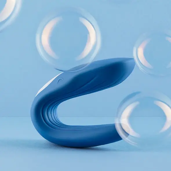 Вібратор Satisfyer Partner Whale 8.7 см синій - фото 5
