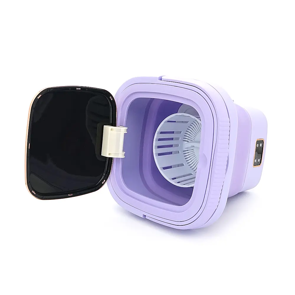 Пральна машина H576 MINI P, складана, 9л, 12В, 25Вт, 1.2кг, LED-індикатор, електронне управління, 29,5*29,5(14.5)мм, пластик, фіолетовий - фото 2
