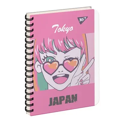 Блокнот пруж. В6 144арк. кліт. пласт. обкл. "Japan Tokyo" №681892/Yes/