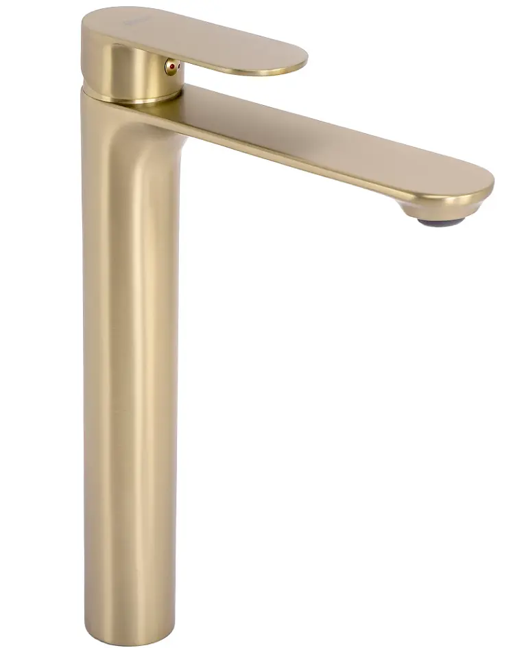 Змішувач для умивальника Rea Drop високий brushed gold REA-B4637