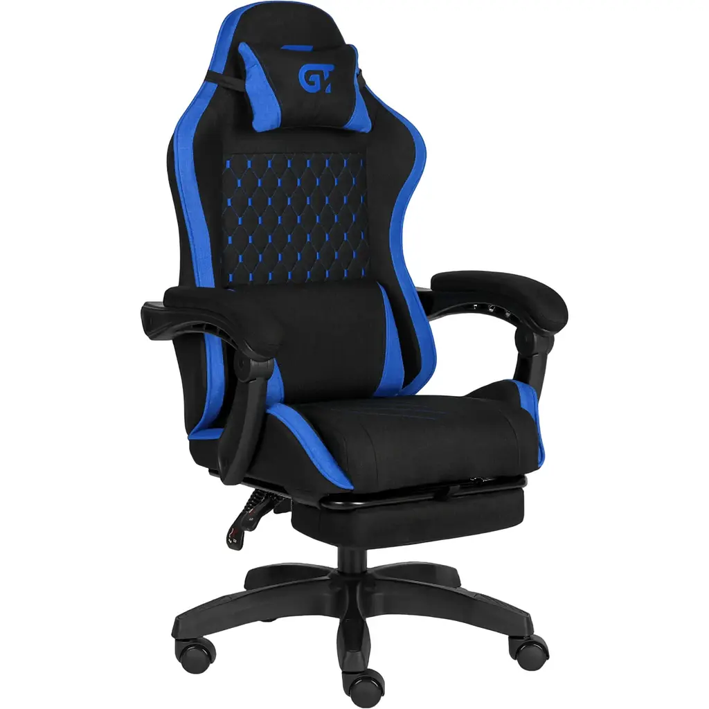 Геймерське крісло GT Racer X-2339 Fabric Black/Blue [166922] - фото 2