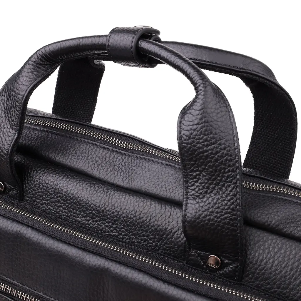 Вместительный портфель для мужчин из натуральной кожи Vintage 42х30,5х11 см sum0028981 - фото 6
