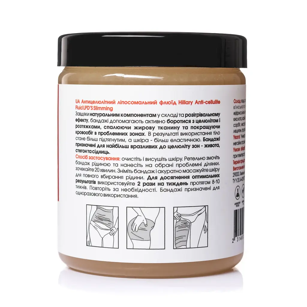 Набір Антицелюлітні ліпосомальні обгортання + рідина Anti-cellulite LPD'S Slimming (6 процедур) Hillary - фото 8