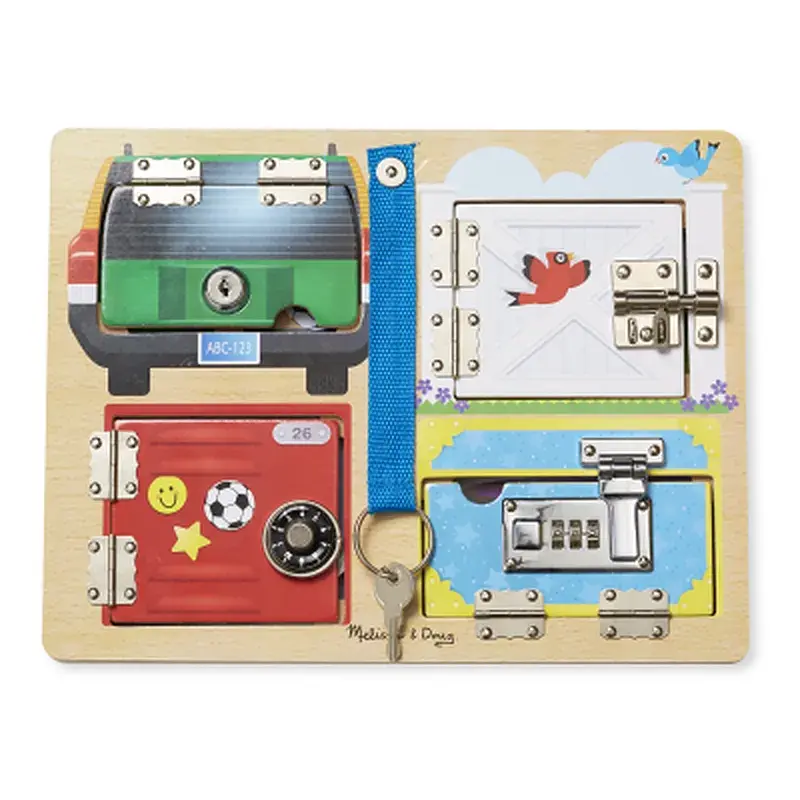Ігровий набір Melissa&Doug Дерев'яна дошка із засувками та блокуванням (MD19540)