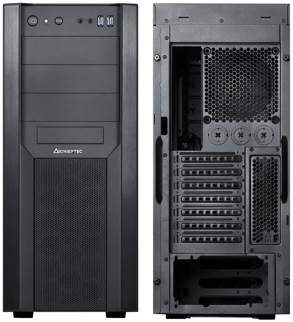 Корпус Chieftec MESH CW-01B-OP, без Блок живлення, 2xUSB3.0, ATX, Чорний - фото 2