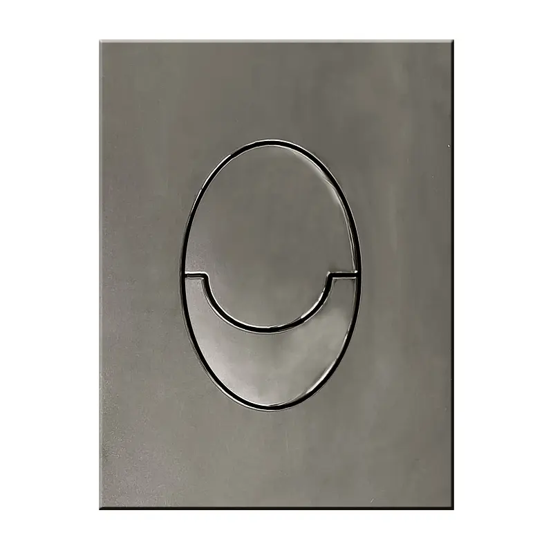 Панель змиву пластикова Koer KT-0606-07 157x198x3mm, кнопка закруглена графіт KR5712, Графит - фото 4