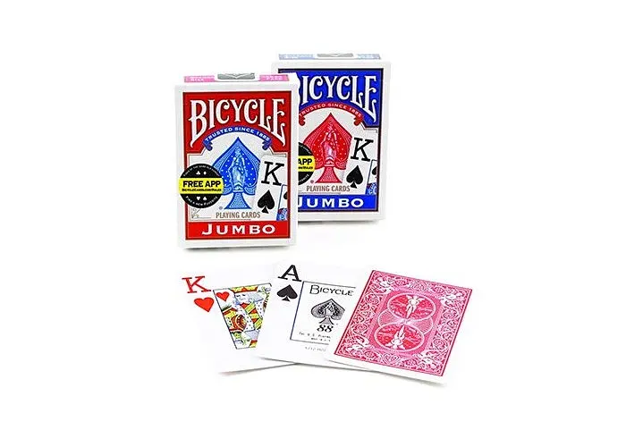 Карты игральные United States Playing Card Company Bicycle Rider Back International Jumbo Index (red) (JIR001-1) - фото 3