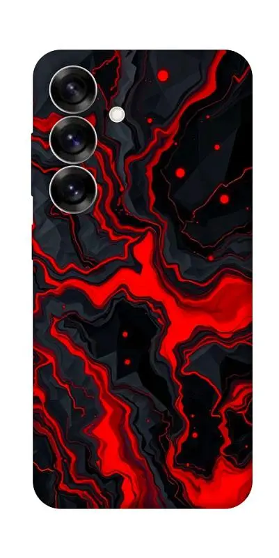 TPU чохол Demsky Black red marble для Samsung Galaxy S25
