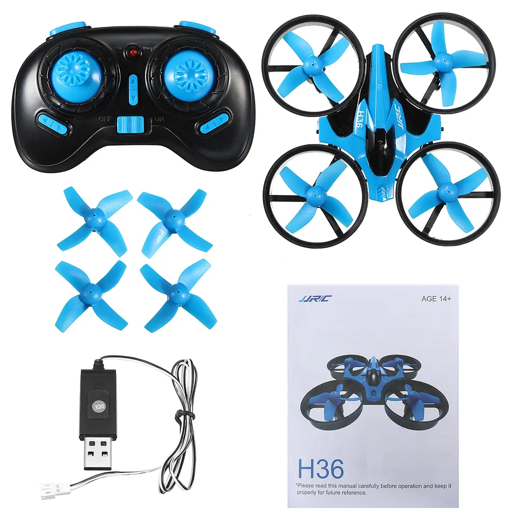 Міні квадрокоптер JJRC H36 з 6-ти осьовим гіроскопом (Синій) - фото 7