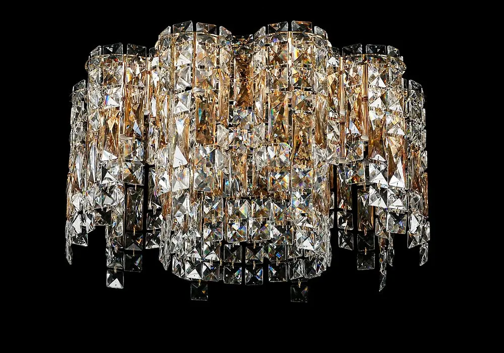 Кришталева люстра Splendid Ray LGH90360/10 (FGD) - стельова люстра в золоті з кришталем E14 - фото 2
