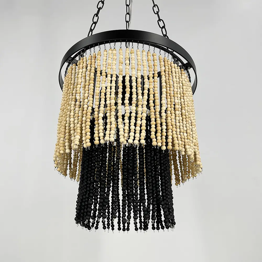 Подвесная люстра из серии "Деревянные бусины" Ø 40 см Line.F MJ 197-400 - фото 3