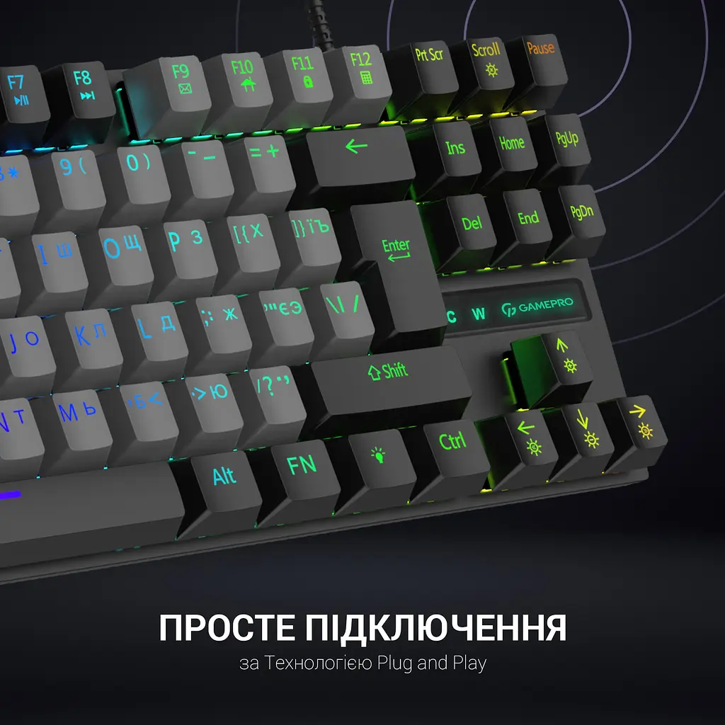 Клавіатура GamePro Blue Switch механічна (MK100B) - фото 6