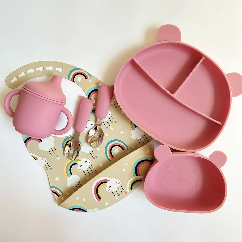 Набір для прикорму Мишки BPR img_e5359 залізні прибори рожевий (дитячий) Blush - фото 2