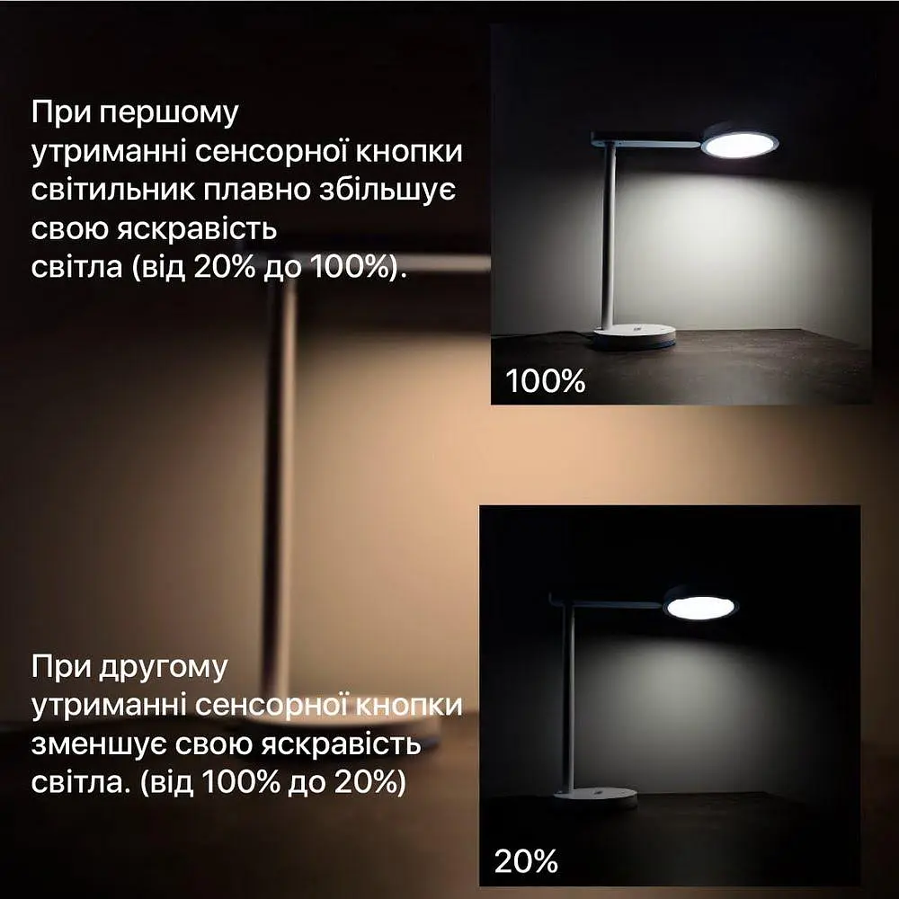 Світильник настільний LED TEO 10W 4200К білий Violux ( 540001 ) - фото 5