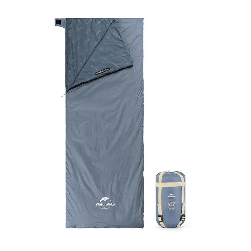 Спальник Naturehike Summer LW180 (NH21MSD09) +15°C - левый - 190см - серо-синий - фото 3