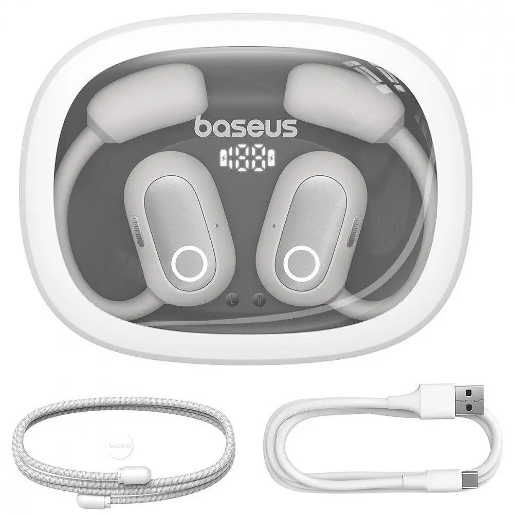 Навушники бездротові Baseus Eli Fit Open-Ear True білі (A00073200213-00) - фото 7