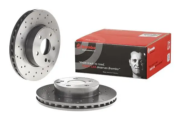 Диск гальмівний передній вентильований Mercedes C-class 07-25р Brembo (09.A613.51) - фото 2
