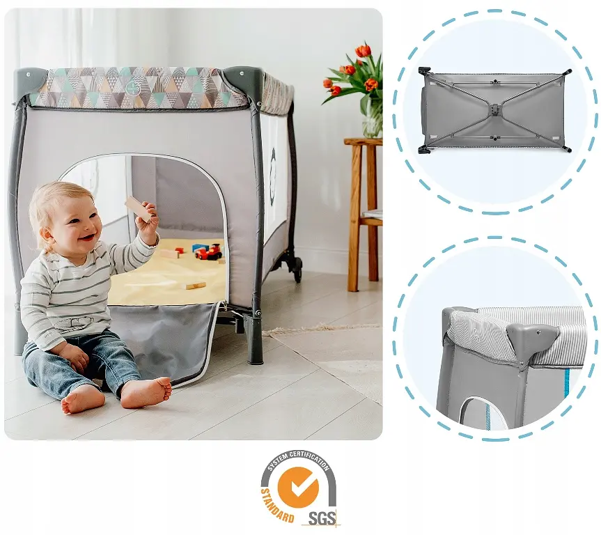Ліжечко-манеж Lionelo Sven Sky Blue - фото 5