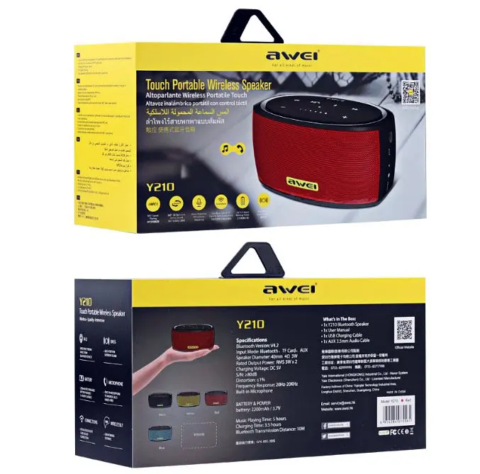 Портативна bluetooth колонка Awei T-LA27512 Y210 Black - фото 3