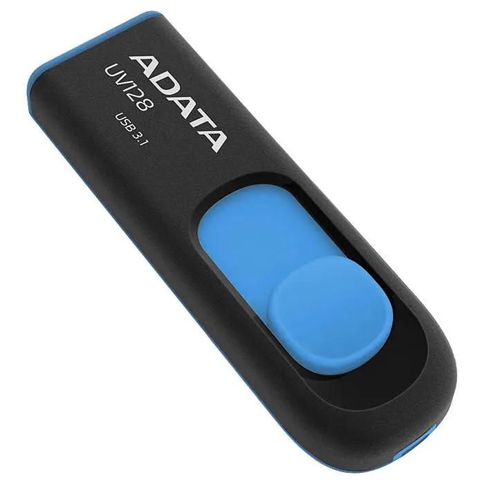 Флеш-накопичувач Adata USB A-DATA USB 3.2 UV 128 64Gb Black/Blue (AUV128-64G-RBE) - фото 2