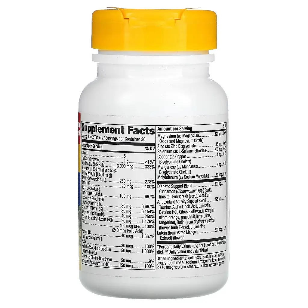 Витаминно-минеральный комплекс для диабетиков Nature's Way Completia Diabetic Multi-Vitamin 60 таблеток - фото 2
