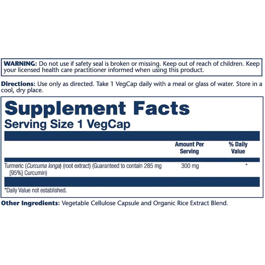 Екстракт кореня куркуми Solaray Turmeric Root Extract 300 мг 60 вегетаріанських капсул (2022-10-1784) - фото 2