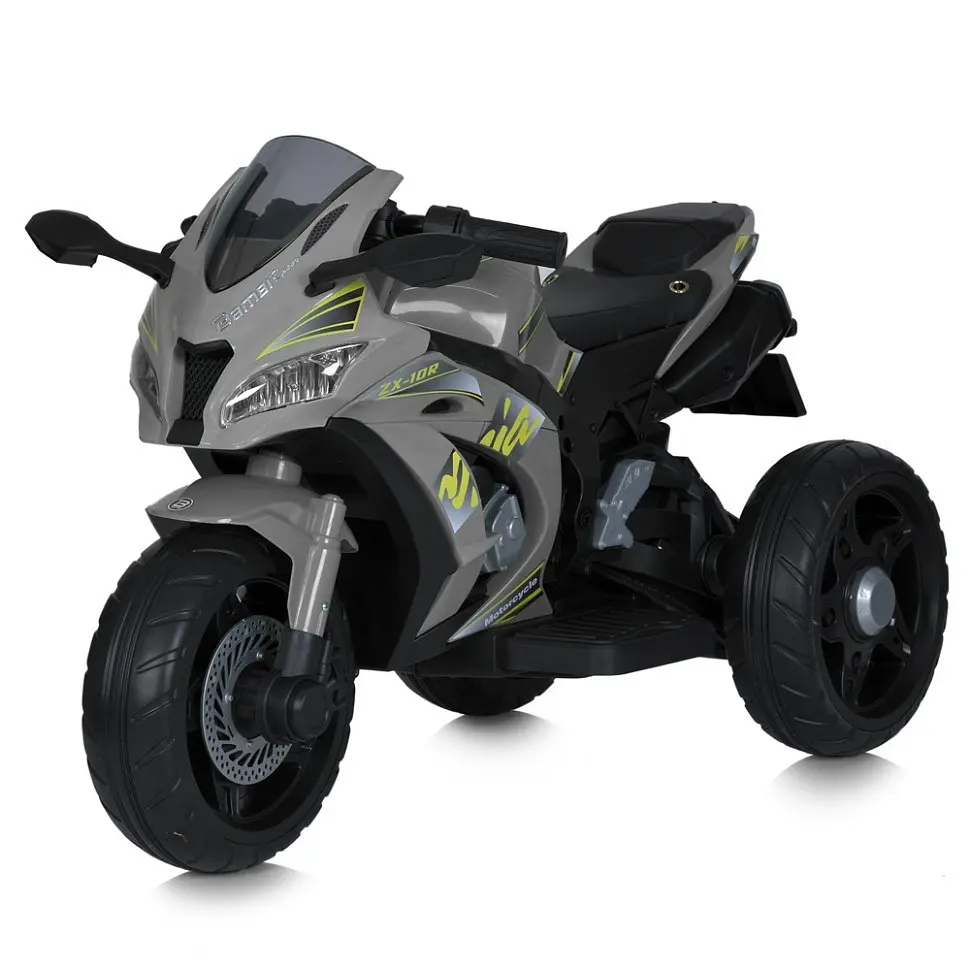 Дитячий мотоцикл M 5806EL-11, 3 колеса, музика та світло, сірий