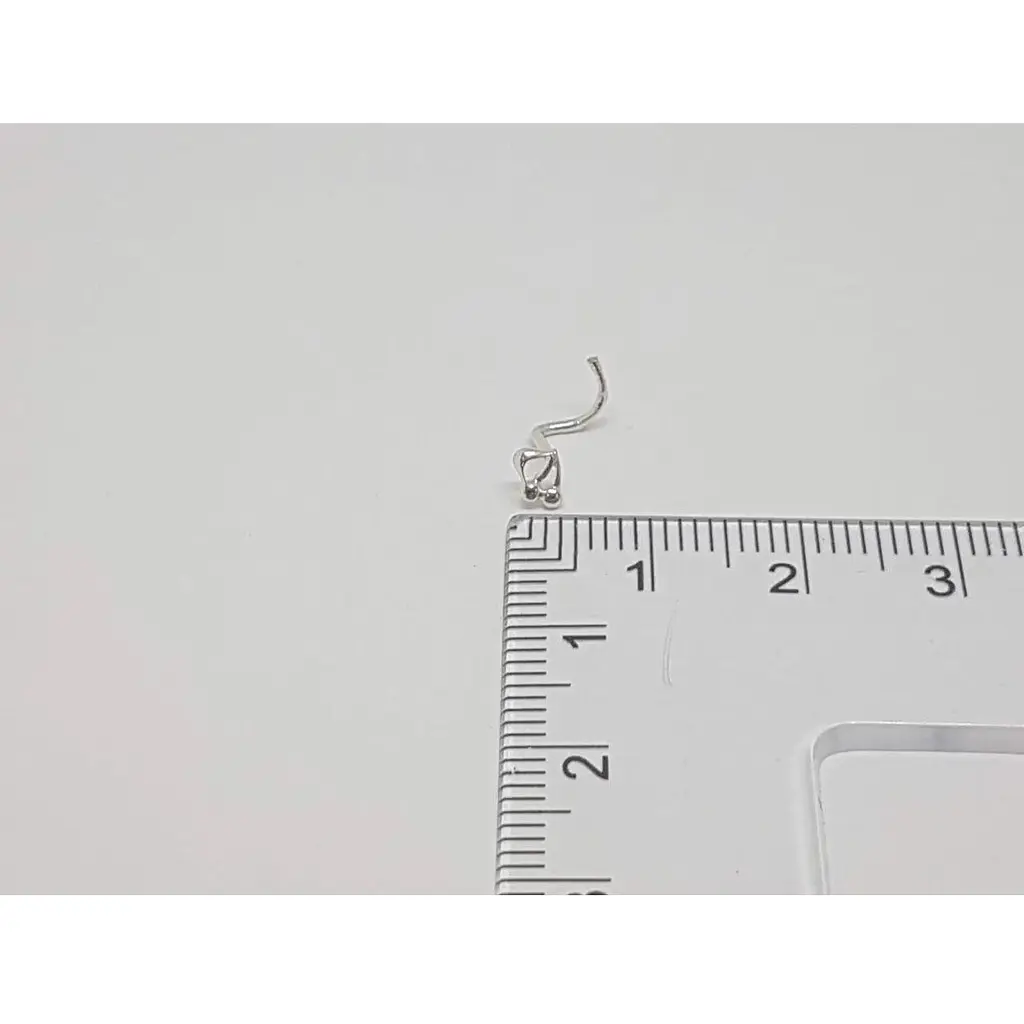 Срібна сережка-пірсинг в ніс Dear. 1027С - фото 3